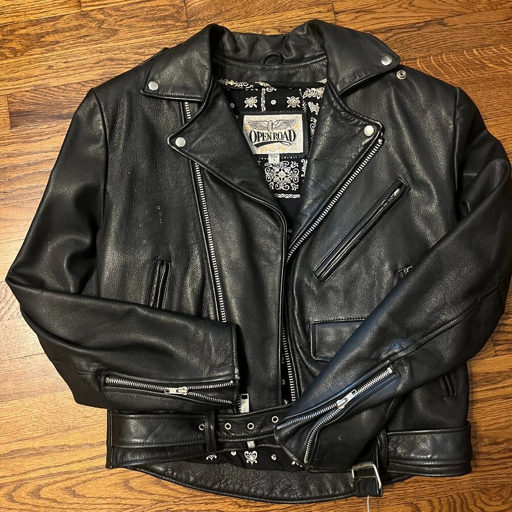 Vintage leather motorcycle jacket - Picture 3 of 10